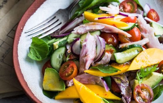 Smoked Chicken, Avocado and Mango Salad
